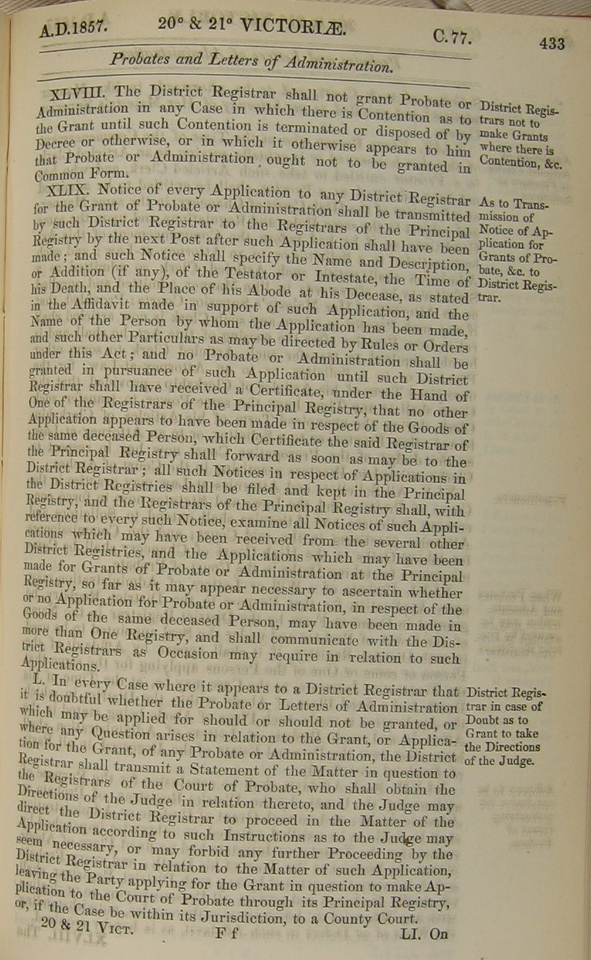 Image of 20 & 21 Victoria I, c. 77 (page 12 of 34). Click for larger image.