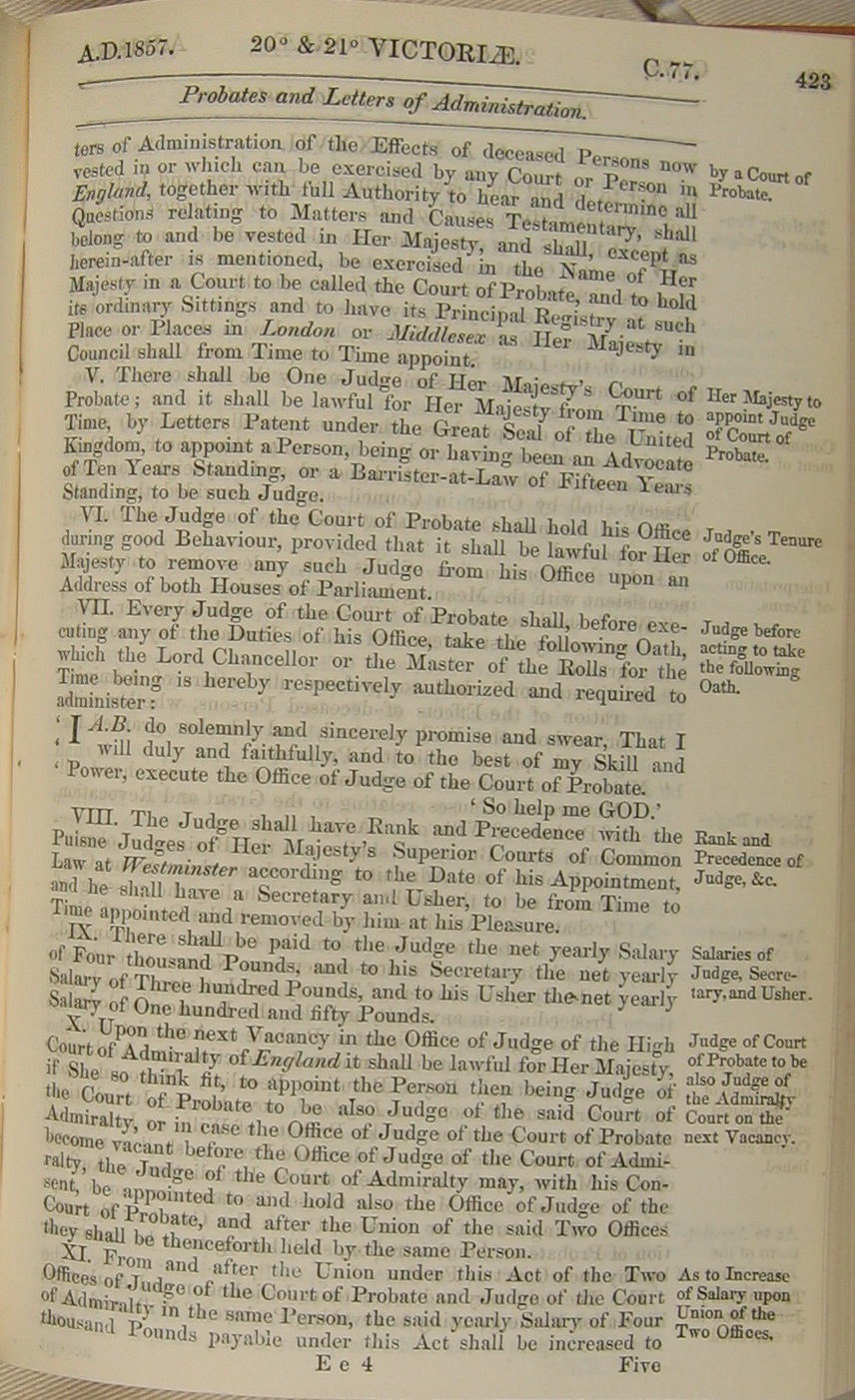 Image of 20 & 21 Victoria I, c. 77 (page 2 of 34). Click for larger image.