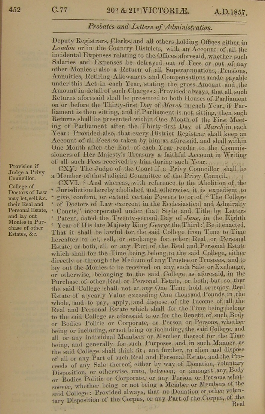 Image of 20 & 21 Victoria I, c. 77 (page 31 of 34). Click for larger image.