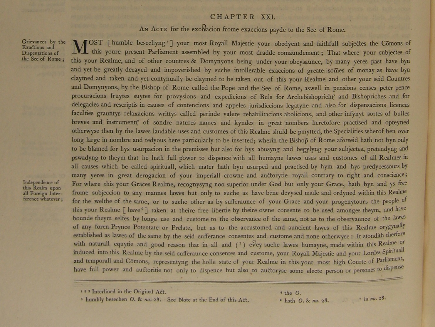 Image of 25 Henry 8, c. 21 (page 1 of 8). Click for larger image.