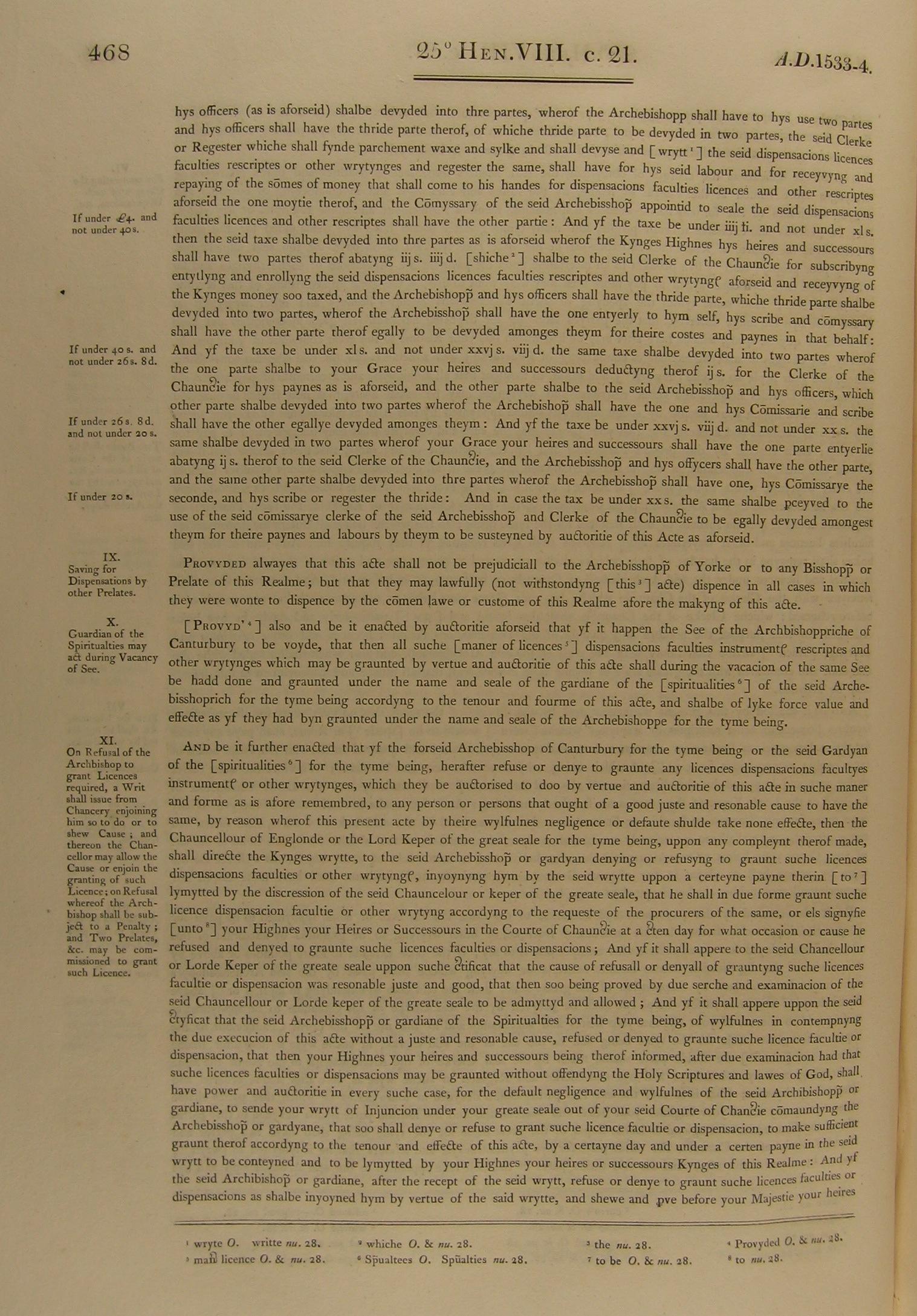 Image of 25 Henry VIII, c. 21 (page 5 of 8). Click for larger image.