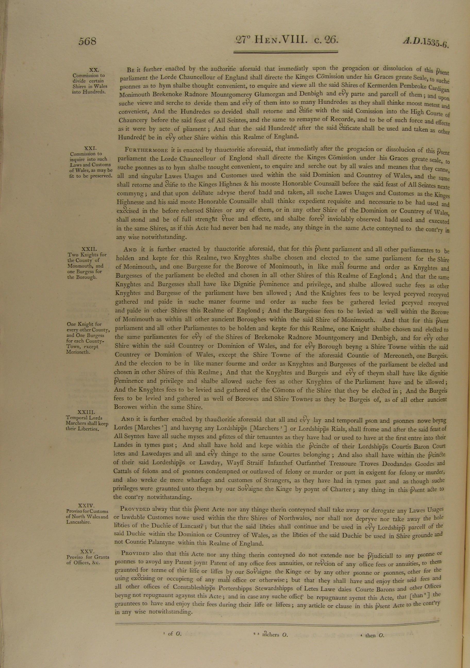 Image of 27 Henry VIII, c. 26 (page 6 of 7). Click for larger image.