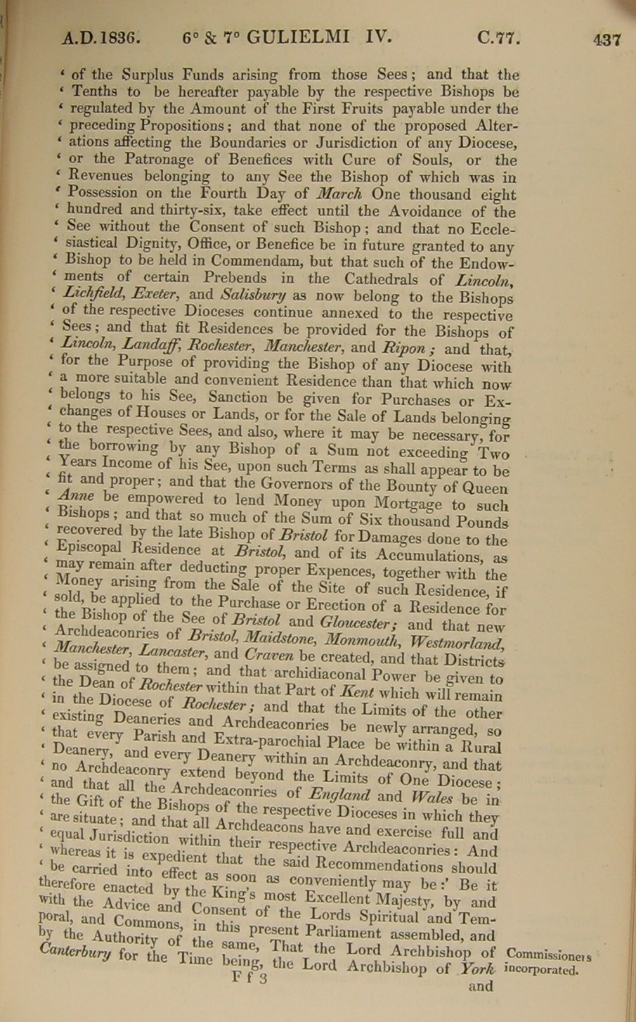 Image of 6 & 7 William IV, c. 77 (page 6 of 12). Click for larger image.