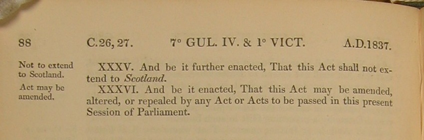 Image of 7 William IV and 1 Victoria I, c. 26 (page 9 of 9). Click for larger image.