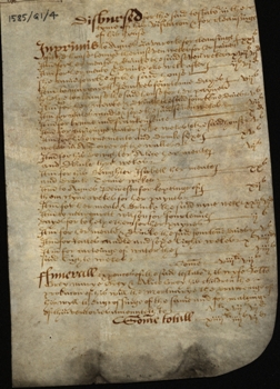 Image of the Inventory of William Grey of Newcastle upon Tyne, miller. Ref: DPRI/1/1585/G1/2-4
