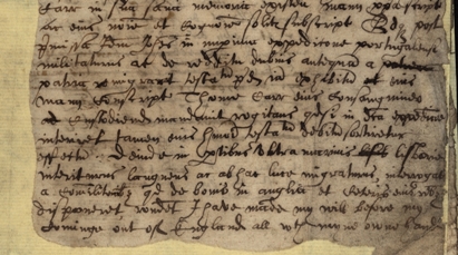 Image of the Allegation concerning the validity of the Will of John Carre of Hetton, Chatton. Ref: DPRI/1/1589/C3/4-5