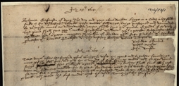 Image of the Nuncupative will and codicil of Anthonie Gefferson of Ryhope. Ref: DPRI/1/1606/J2/1