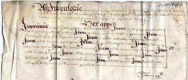 Image of the Inventory of Margerie Richardson of Durham, widow. Ref: DPRI/1/1624/R4/4
