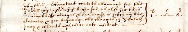 Image of a further excerpt from the 1630 account of Marmaduke Midleton of Middleton St George.