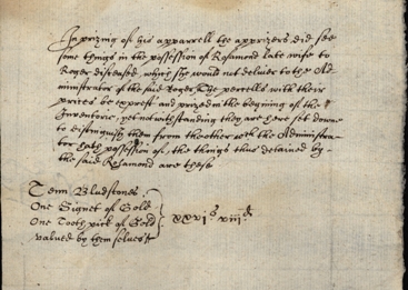 Image of the Inventory of Roger Widdrington of Harbottle, esquire. Ref: DPRI/1/1641/W8/1-5