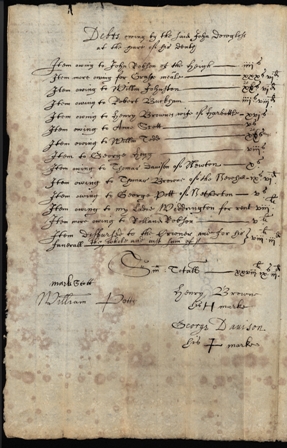 Image of the Inventory of John Douglas of Harbottle in Alwinton, servant and shepherd. Ref: DPRI/1/1642/D5/3