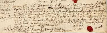 Image of the Codicil of Marmaduke Ward of Hurworth, gentleman. Ref: DPRI/1/1681/W3/1