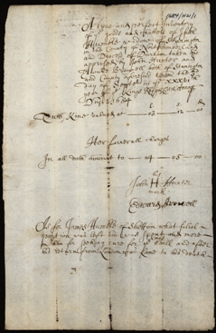 Image of the Inventory of Isabel Humble of Stannington. Ref: DPRI/1/1684/H21-1