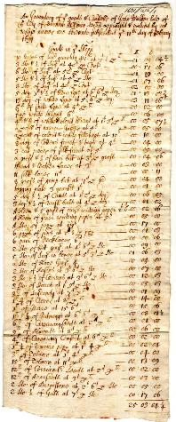 Image of the Inventory of John Walker of Durham City, alderman. Ref: DPRI/1/1691/W5/1