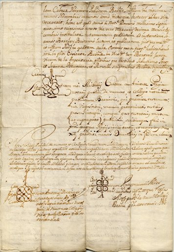 Image of the Will (last page) of Gerard Selby of Holy Island, merchant. Ref: DPRI/1/1739/S4/1-2