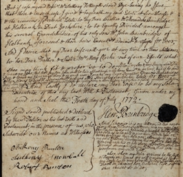 Image of the Will of Henry Bainbridge of Witton Gilbert, gentleman. Ref: DPRI/1/1778/B1/1