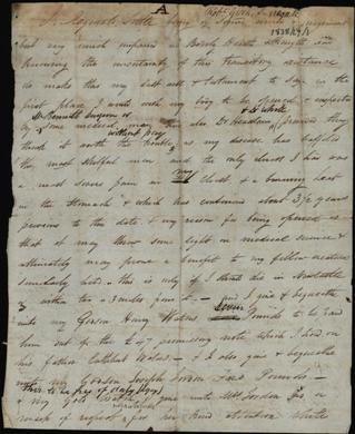 Image of the Will of Reginald Little of Newcastle upon Tyne, merchant's clerk. Ref: DPRI/1/1838/L9/1